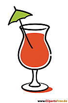 Cocktail einfaches Clipart für Gestaltung von Partyflyer