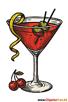 Cocktail Party-Clipart zur Gestaltung von Speisekarten