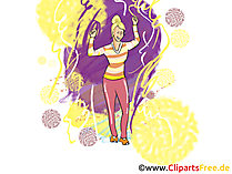 Dancing Girl Clip Art, Pic, Image