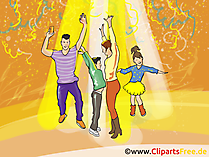 Einladung zu Party Clipart, Bild, Grafik, Illustration