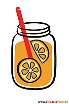 Einmachglas, gefüllt mit Limonade Clipart
