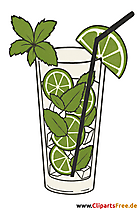Glas mit Cocktail Clipart kostenlos