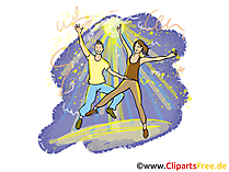Party Sommer Menschen Illustration, Clipart, Bild