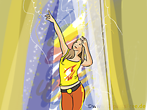 Saengerin Bild, Illustration, Cliparts