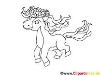 Abbildung Pferd, Pony zum Ausmalen