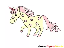 Einhorn Clipart, Bild, Cartoon gratis