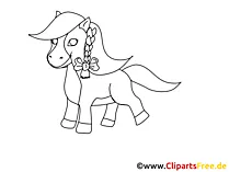 Pony Bild zum Ausmalen