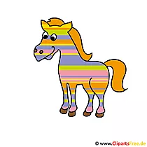 Regenbogen Pferd Illustration kostenlos