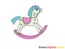 Schaukelpferd Clipart, Bild, Cartoon gratis