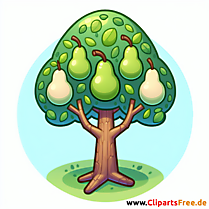 Birnenbaum Clip Art - Bilder zum Thema Bäume