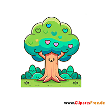 Eiche Cartoon Clipart - Bilder zum Thema Bäume