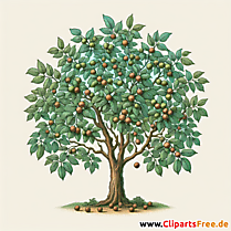 Walnussbaum Clipart - Bilder zum Thema Bäume