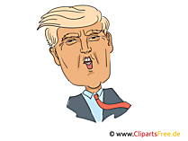 Donald Trump Karikatur, Bild, Illustration, Comic