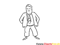 Gabriel Cartoon, Karikatur, Comic schwarz-weiss zum Drucken