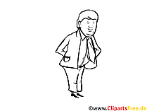 Trump Cartoon, Karikatur, Comic schwarz-weiss zum Drucken