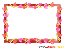 Liebe Bildrahmen mit Herzchen kostenlos zum Ausdrucken