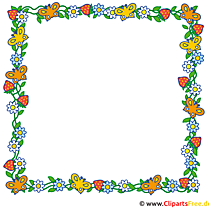 Frame made of flowers