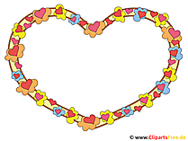 Rahmen für Bilder mit Herzchen