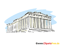 Akropolis Griechenland Clipart, Bild