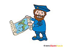 Christoph Columbus Comic, Cartoon, Bild, Clipart