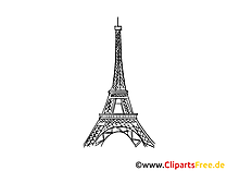 Eifelturm in Paris Bild, Zeichnung, Clipart gratis