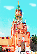 Tower of the Redeemer, Spassky Tower-tegning, bilde, illustrasjon