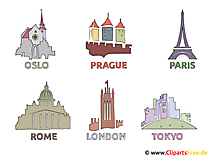 Haupstaedte Cliparts