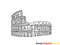 Kolosseum, Italien, Rom Bild, Zeichnung, Clipart gratis