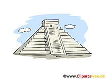 Maya Pyramide des Kukulcan Clip Art, Bild