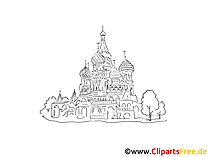 Moskau Clipart schwarz-weiss