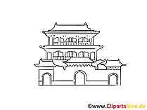 Palast in China Bild, Zeichnung, Clipart gratis