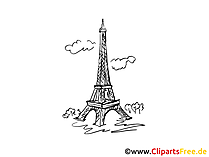 Paris Clip Art black and white
