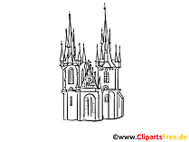 Schloss Zeichnung, Clipart gratis