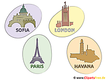 Sofia, Paris, London, Havanna Bilder