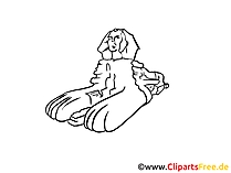 Sphinx Zeichnung, Clipart gratis