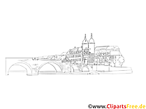 Heidelberg Illustration schwarz-weiss