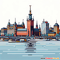 Stockholm clipart, image, illustration