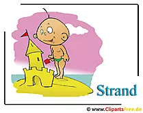 Strand rajzfilm clipart nyaralás