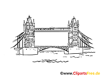 Tower Bridge in London Bild, Zeichnung, Clipart gratis