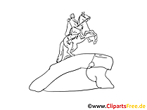 Zar Peter Denkmal Bild, Zeichnung, Clipart gratis