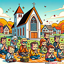 Cartoon Bild zum Buß- und Bettag