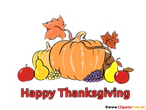 Clipart de dessin animé de décoration de jour de Thanksgiving