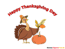 Clipart de dessin animé Happy Thanksgiving Day