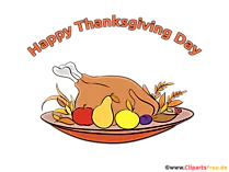 Roast Turkey for Thanksgiving Day Image, Cartoon, Clipart