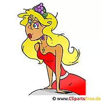 Weinkönigin Bild, Cartoon, Clipart, Grafik, Illustration