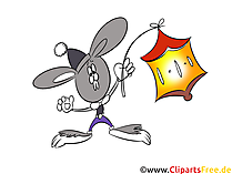 Kaninchen, Hase, Laterne Comic, Clipart, Illustration, Bild