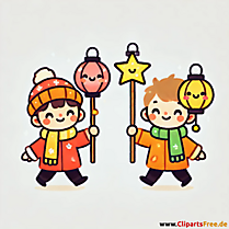 Kinder auf dem Laternenumzug - Builder zum St. Martin