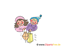 Kinder mit Laternen Illustration, Clipart, Bild gratis