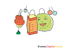 Laternenfest Illustration, Clipart, Bild gratis