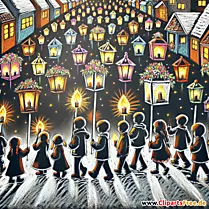 Laternenumzug Clipart